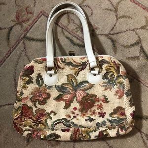 Vintage Carpet / Tapestry Bag Large JACLYN USA HANDBAG PURSE appr. 11” x…